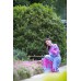 Boho Style Embroidered Maxi Dress Blue with Pink Embroidery